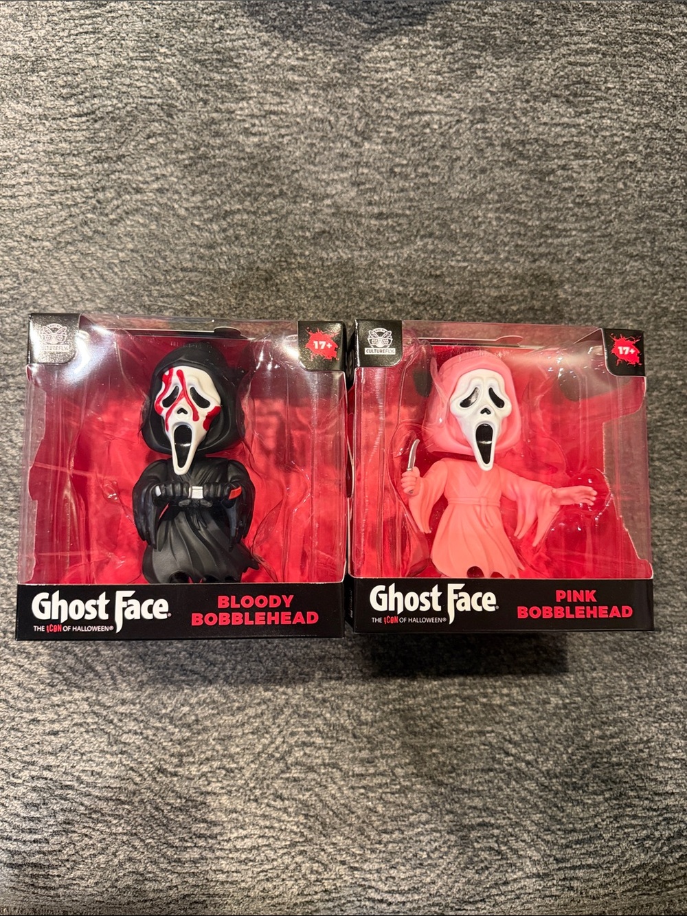 Scream Ghost Face Bobbleheads By Culturefly Black & Pink Variant